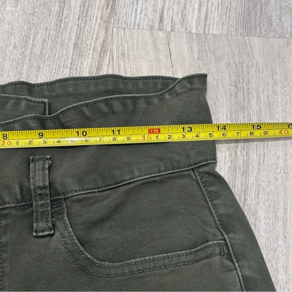 Pistola Revolve Jeans Olive Green High Waisted Paperbag Skinny Jeans Size 28 - Picture 4 of 7